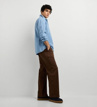 Pepe Jeans Calça Relaxed Fatigue Twill Marrom
