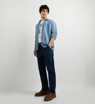 Pepe Jeans Calça Relaxed Washed Carpenter Canvas marinho