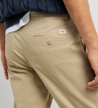 Pepe Jeans Pantalone Slim Chino Twill Beige