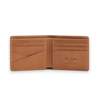 Pepe Jeans Portafoglio in pelle Sawyer marrone
