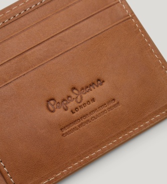 Pepe Jeans Portafoglio in pelle Sawyer marrone