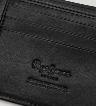 Pepe Jeans Portafoglio in pelle Sawyer nero