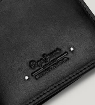 Pepe Jeans Portafoglio in pelle Sawyer nero