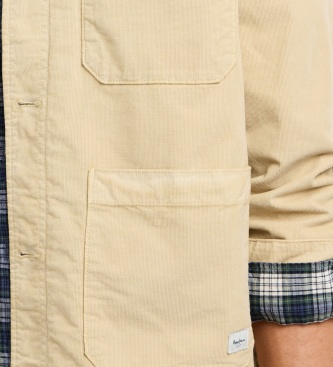 Pepe Jeans Overshirt Corduroy beige