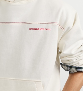 Pepe Jeans Sweat Coffeet blanc cassé
