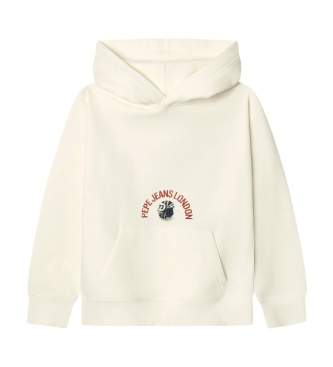 Pepe Jeans Griffin Kapuzenpullover gebrochenes Weiß