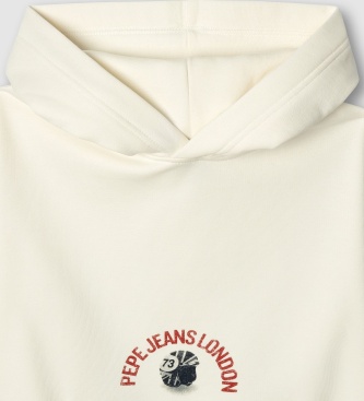 Pepe Jeans Griffin Kapuzenpullover gebrochenes Weiß