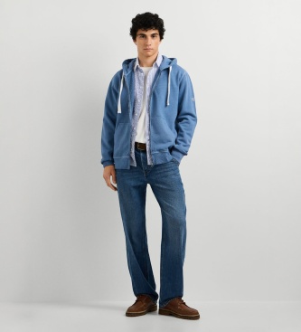 Pepe Jeans Sweat Jasper Zip bleu
