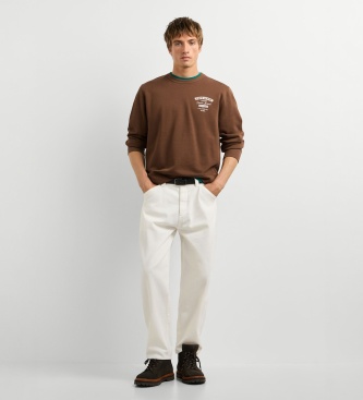 Pepe Jeans Sweat-shirt Jed Crew marron