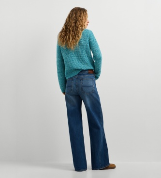 Pepe Jeans Blue Belle Flare Contrast Jeans