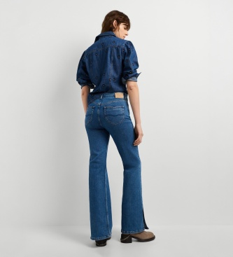 Pepe Jeans Willa Animated Flare Jeans in blue