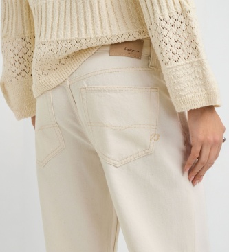 Pepe Jeans Nicky beige loose straight jeans