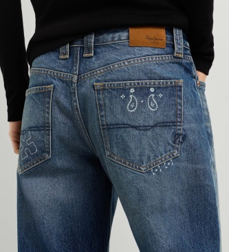 Pepe Jeans Loose Straight Nicky Bandana Blue Jeans