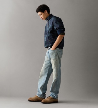 Pepe Jeans VaqJeans eros Relaxed Straight Bexley Light Dirt blå