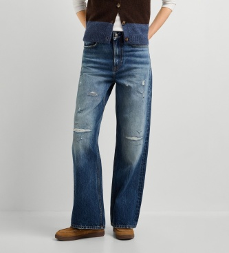 Pepe Jeans Lexa Repair Straight Jeans, blue