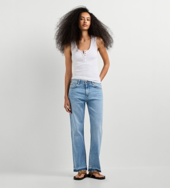 Pepe Jeans Niebieskie jeansy Straight Arrow