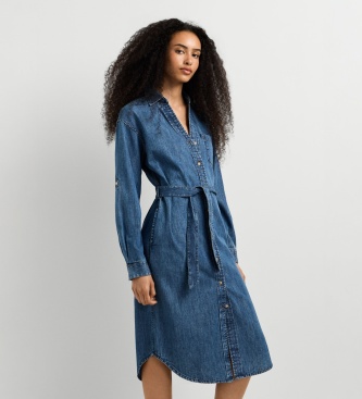 Pepe Jeans Jurk Angie Classic blauw
