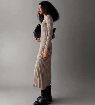 Pepe Jeans Beige jurk Anna