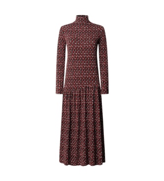 Pepe Jeans Brianae jurk in granaatrood