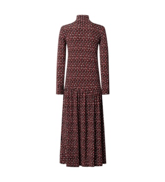 Pepe Jeans Brianae jurk in granaatrood