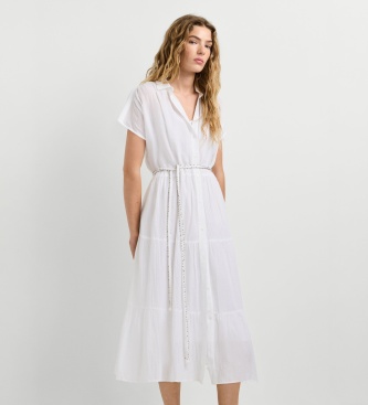 Pepe Jeans Jurk Fancy wit