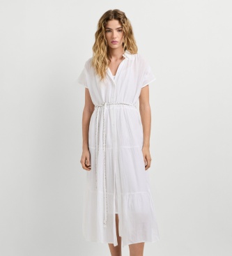 Pepe Jeans Jurk Fancy wit
