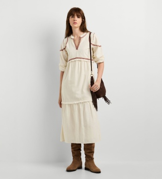 Pepe Jeans Jurk Grace gebroken wit