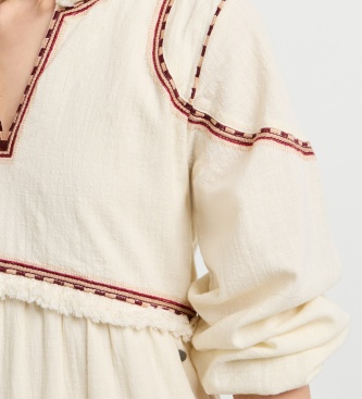 Pepe Jeans Jurk Grace gebroken wit