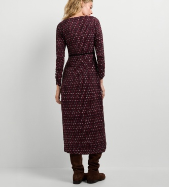 Pepe Jeans Jazelin jurk bordeauxrood