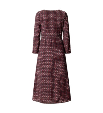 Pepe Jeans Jazelin jurk bordeauxrood