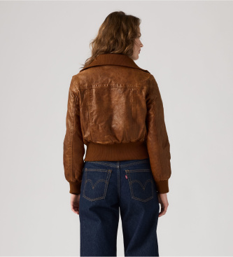 Levi's Rjava usnjena bomber jakna Kira