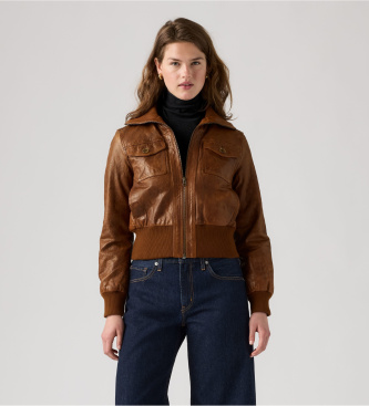 Levi's Rjava usnjena bomber jakna Kira