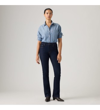 Levi's 725 high rise bootcut navy jeans