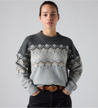Levi's Jersey Charlotte Fairisle gris