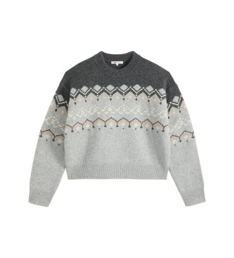 Levi's Jersey Charlotte Fairisle gris