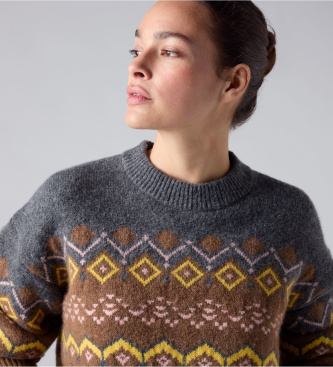 Levi's Jersey Charlotte Fairisle braun