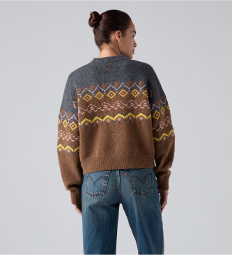 Levi's Jersey Charlotte Fairisle braun