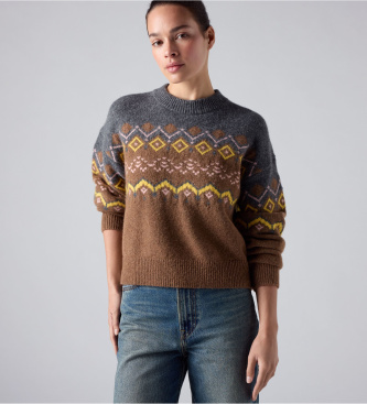 Levi's Jersey Charlotte Fairisle braun
