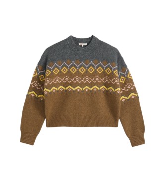 Levi's Jersey Charlotte Fairisle braun