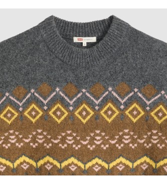 Levi's Jersey Charlotte Fairisle braun