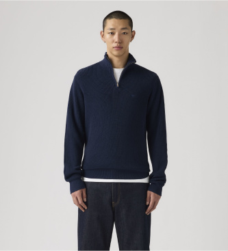 Levi's Jersey HM Quarter Zip marineblå