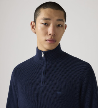 Levi's Jersey HM Quarter Zip marineblå