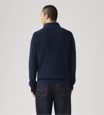 Levi's Jersey HM Quarter Zip marineblå