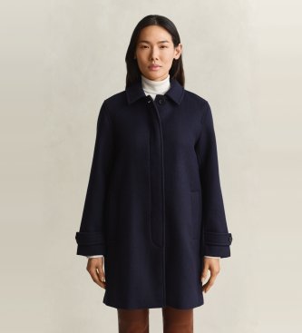 Gant Wollmix-Mantel Car marineblau