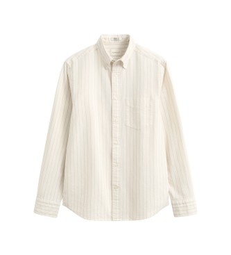 Gant Camicia Reg Archive Oxford Stripe Shirt crema