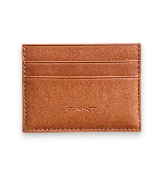 Gant Porta-cartões de couro castanho mogno
