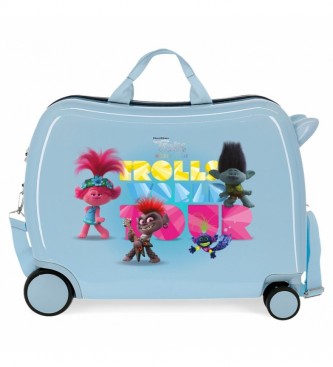 Joumma Bags Trolls World Tour Kinderkoffer mit 2 multidirektionalen Rollen 38x50x20cm