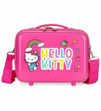 Joumma Bags ABS HELLO KITTY Toilet Bag You are Cute adaptable to trolley White -29x21x15cm