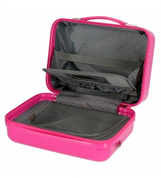 Movom ABS Movom Rainbow Always Smile Toiletry bag trolley adaptable to trolley Pink -29x21x15cm