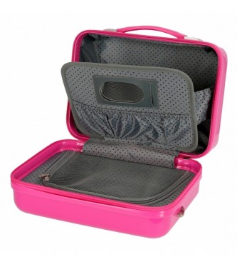Movom ABS Movom Rainbow Always Smile Toiletry bag trolley adaptable to trolley Pink -29x21x15cm